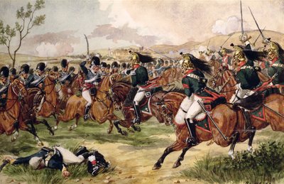 Los 20 Dragones Ligeros en la Batalla de Vimeiro, 21 de agosto de 1808 de Richard Simkin